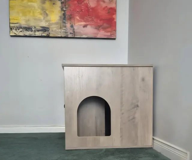 Mueble Oculta Arenero Gatos Madera