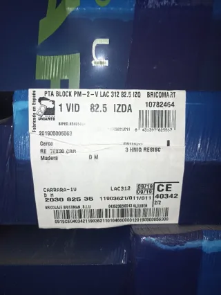 Puerta PTA BLOCK M-4-3V LAC BCA 82.5 IZQ y también