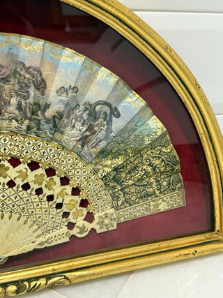 ANTIGUO ABANICO ISABELINO SIGLO XIX