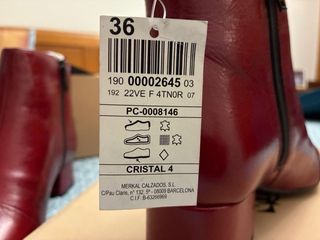 Botines Fosco Rojos Talla 36 Sin Estrenar