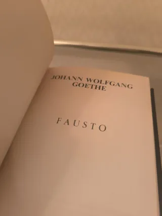 Libro Fausto de Goethe