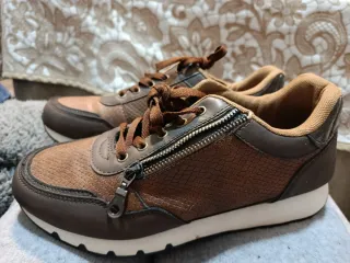 Zapatos mujer marrones y beige