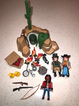 Playmobil Oeste: Caravana y Guarida Bandidos