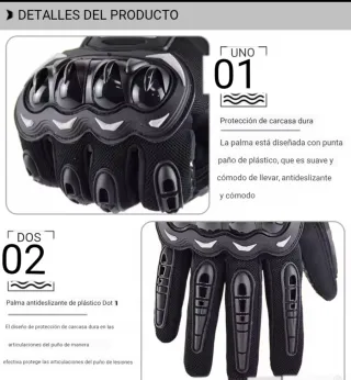 Guantes Moto Verano Unisex [NUEVOS] Talla L Negros