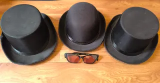 Sombrero de copa y bombín para Carnaval