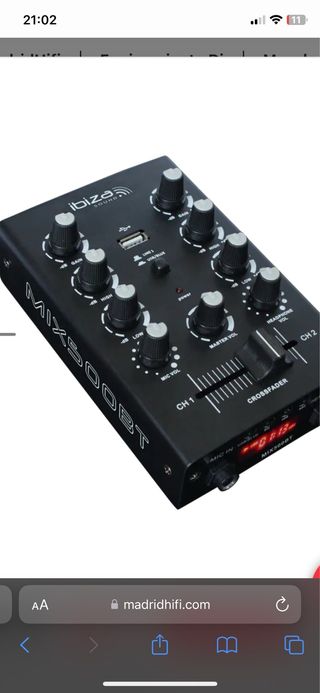 Mesa Mezcla DJ Ibiza Sound Bluetooth Seminueva