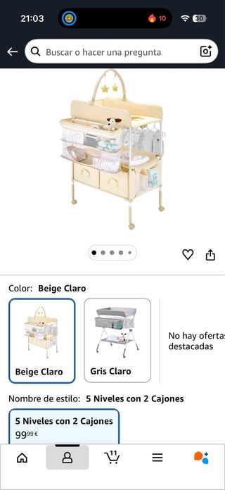 Cambiador plegable para bebés