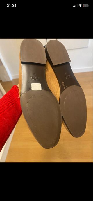 Mocasines Zara piel beige