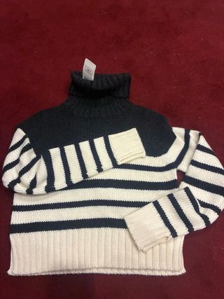 Jersey Zara cuello alto rayas