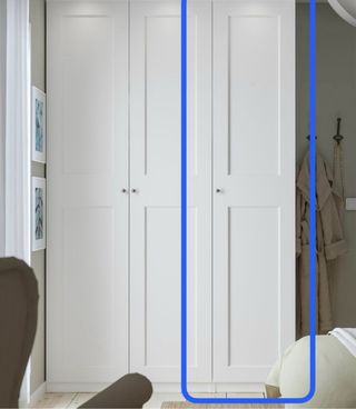 Armario PAX IKEA Módulo lateral blanco