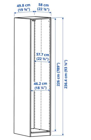 Armario PAX IKEA Módulo lateral blanco