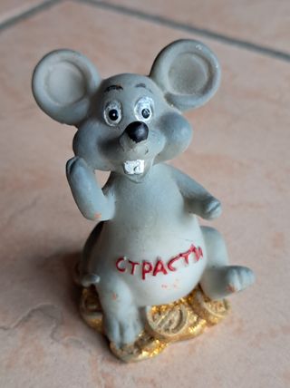 Lotto 5 decorazioni: angioletti, gatti, topolino