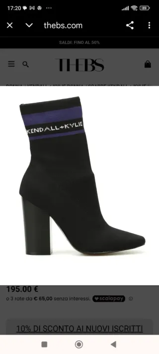 Stivaletti Kendall + Kylie Sock Boots Neri(nuovi)