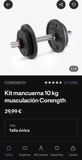 2 UDS Mancuernas ajustables con discos