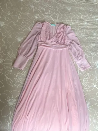 Vestido largo invitada boda rosa