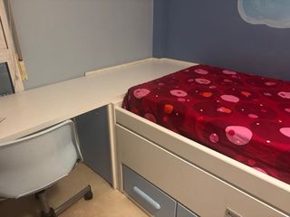 Dormitorio Juvenil Blanco y Azul