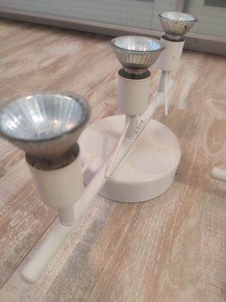 Lámpara de techo 3 focos blanca