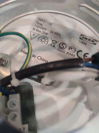 Lámpara de techo 3 focos blanca