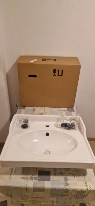 Lavabo IKEA RUTSJÖN blanco 62x49 NUEVO