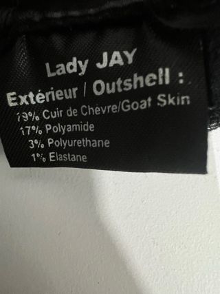 Guantes de piel negrpara moto con protección mujer