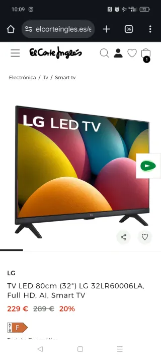 TV 32 Pulgadas LG (Smart TV)