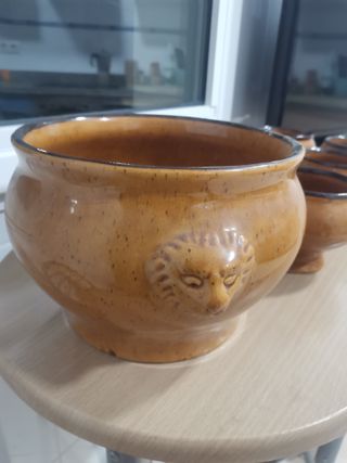 Juego Cuencos Barro Marrón y Negro