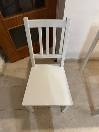 Mesa de comedor extensible blanca