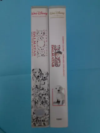 2 Películas VHS 101 Dálmatas y 102 Dálmatas