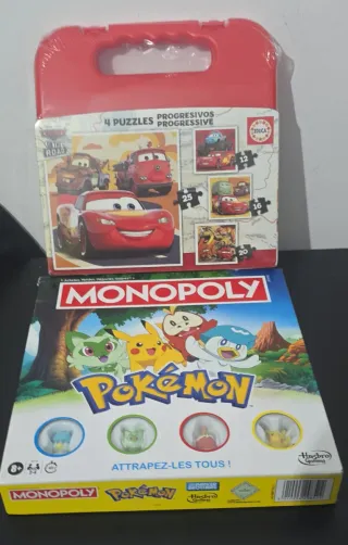 Monopoly Pokémon y Puzzles Cars