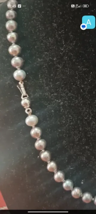 Collana perle chiusura oro 18k