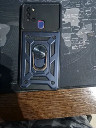 Samsung A21s azul con funda