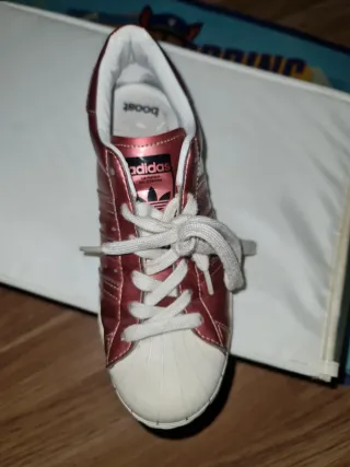 Zapatillas Adidas Superstar Rosa Metalizado Talla