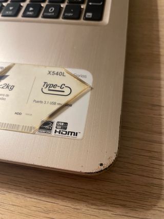 Portátil Asus X540L Series Negro/dorado