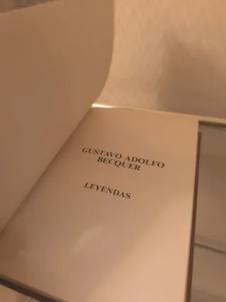 Libro Bécquer Leyendas y Narraciones