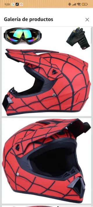 Casco Juvenil Motocross Spiderman
