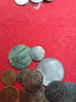 Lote monedas antiguas españolas. Monarquía y Const