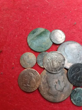 Lote monedas antiguas españolas. Monarquía y Const