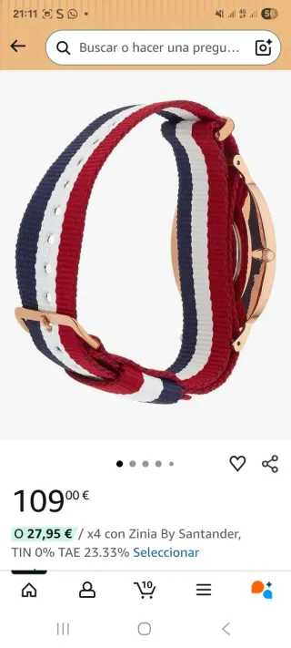 Reloj Daniel Wellington multicolor