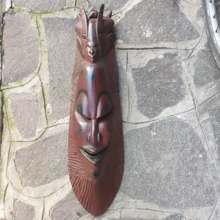Maschera Africana Legno Intagliato