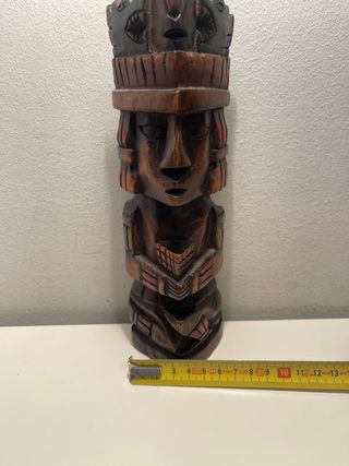 Escultura Maya/Azteca de Madera