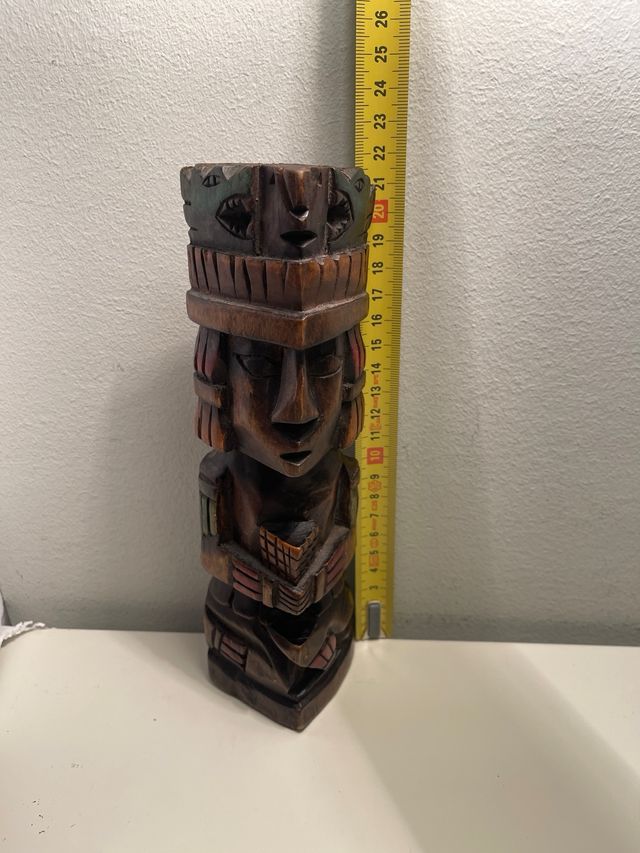 Escultura Maya/Azteca de Madera