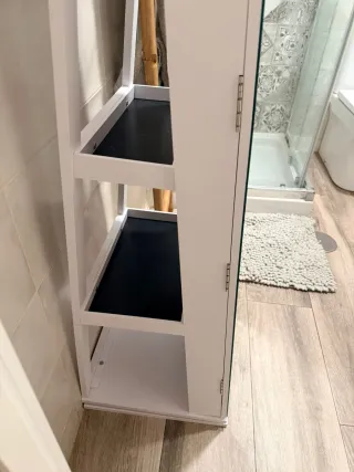 Mueble Joyero Blanco con Puerta de Cristal