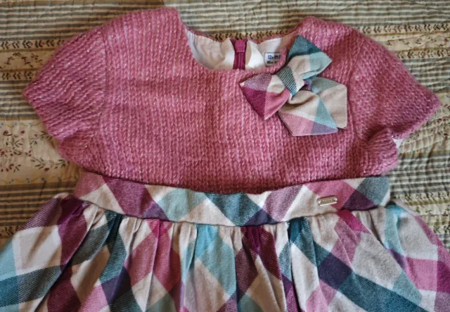 Vestido bebé Mayoral cuadros rosa