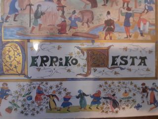 Cuadro Herriko Festa Marco Madera