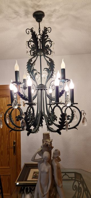 Mesa , 4 Sillas de Forja y lampara