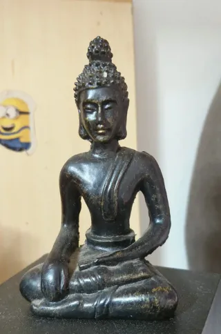 Figuras Buda Bebé Meditando Naranja
