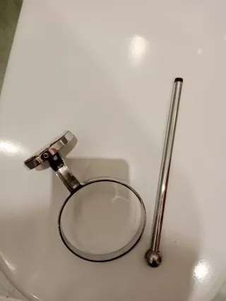 Conjunto apliques baño metal plata