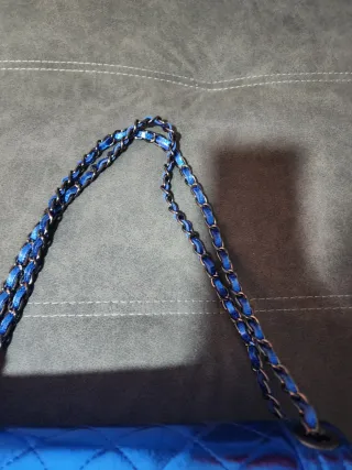 Bolso piel acolchado azul