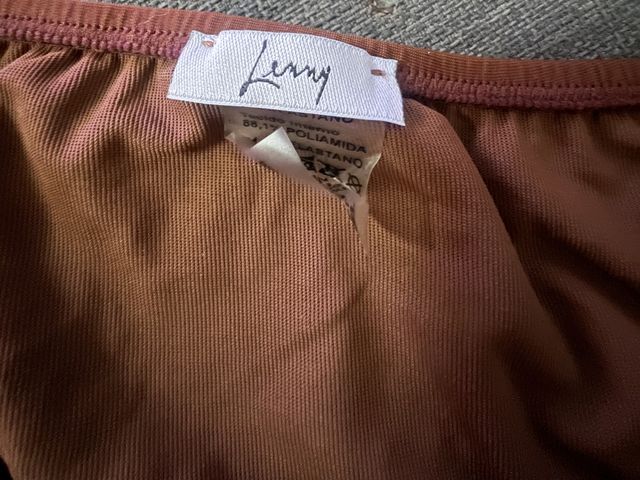 Bikini Lenny Marrón con Detalles Brillantes