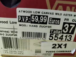 Zapatillas Vans Moradas Talla 37